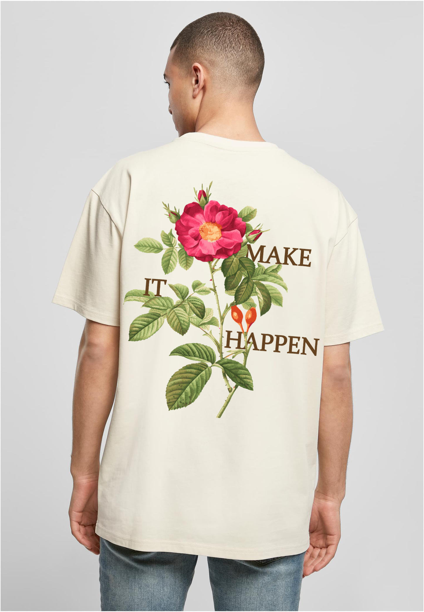 HEAVY OVERSIZED MAKE IT HAPPEN T-SHIRT