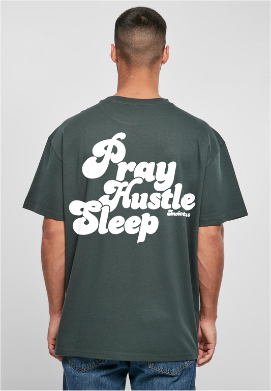 HEAVY OVERSIZED PRAY HUSTLE SLEEP T-SHIRT