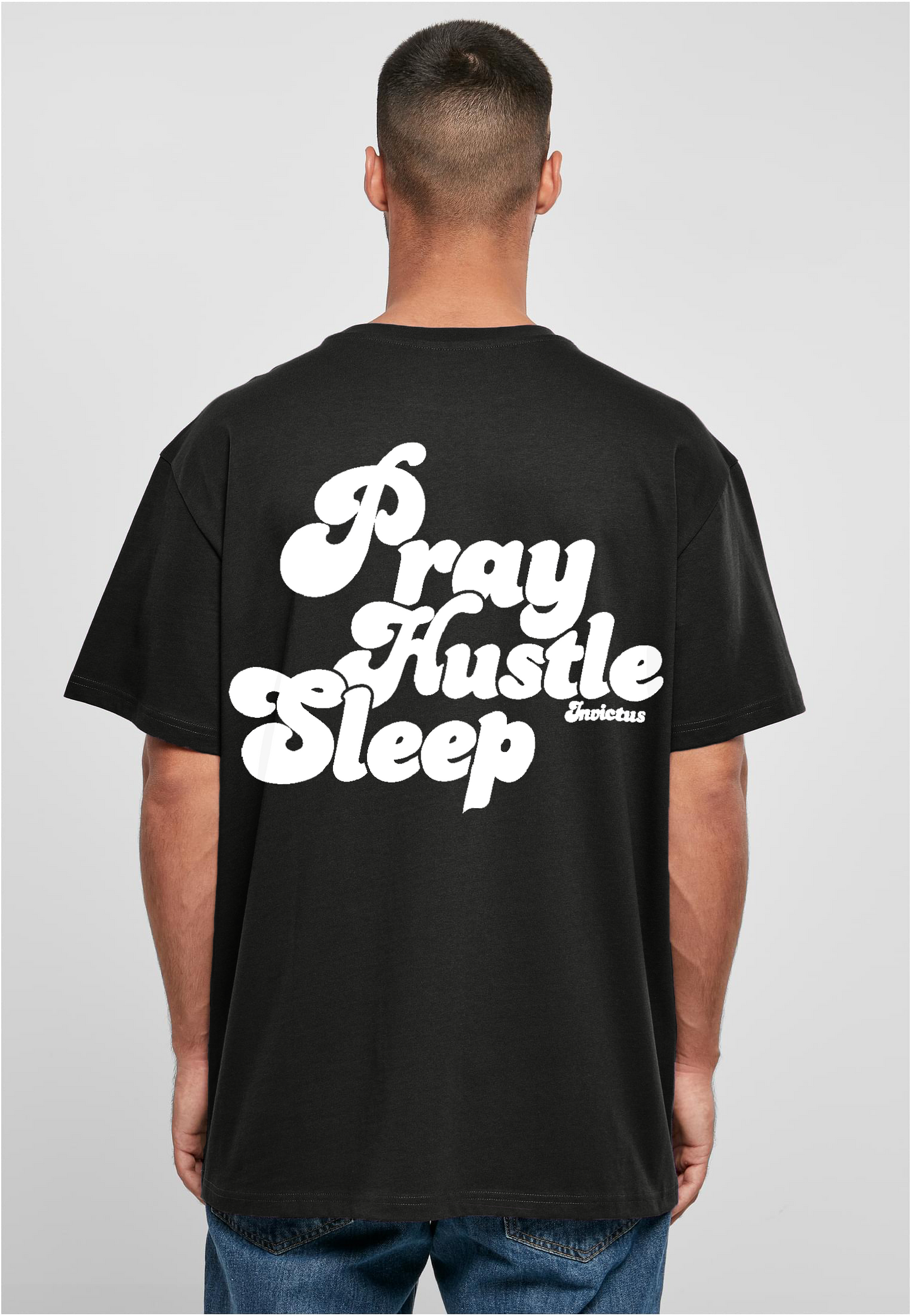 HEAVY OVERSIZED PRAY HUSTLE SLEEP T-SHIRT