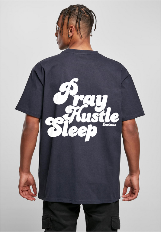 HEAVY OVERSIZED PRAY HUSTLE SLEEP T-SHIRT