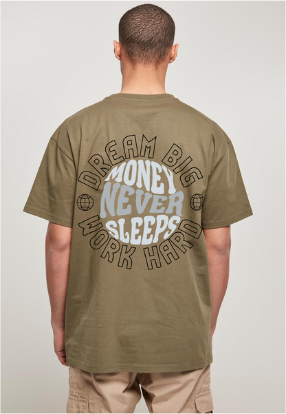 HEAVY OVERSIZED MONEY NEVER SLEEPS T-SHIRT