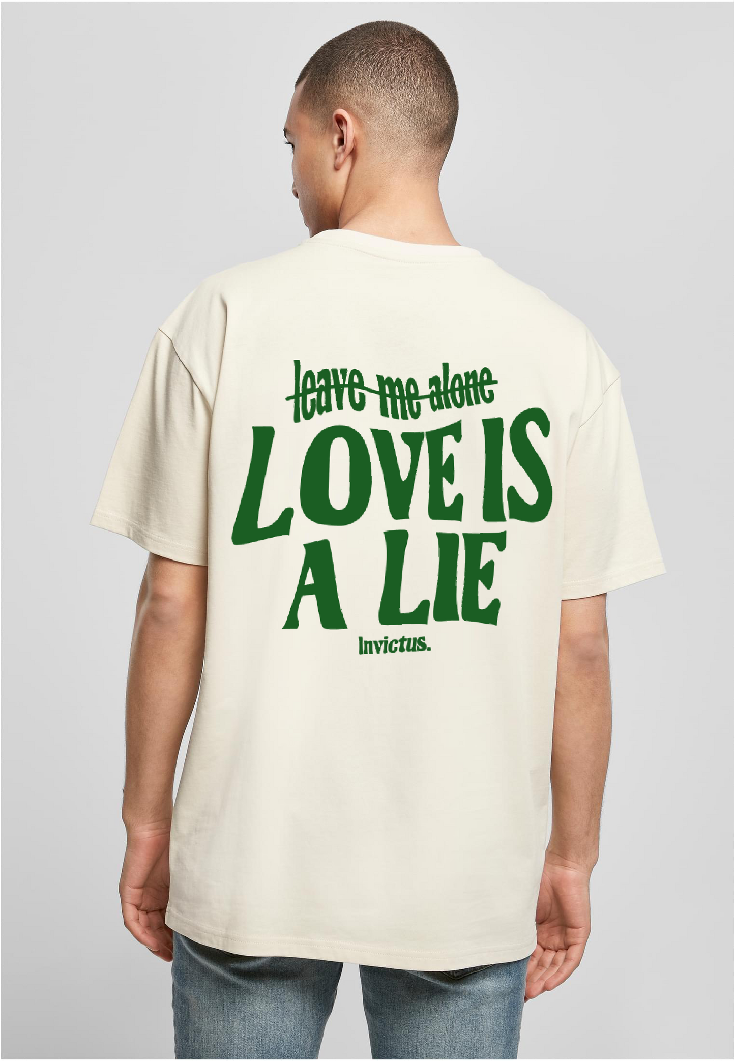 HEAVY OVERSIZED LOVE IS A LIE T-SHIRT