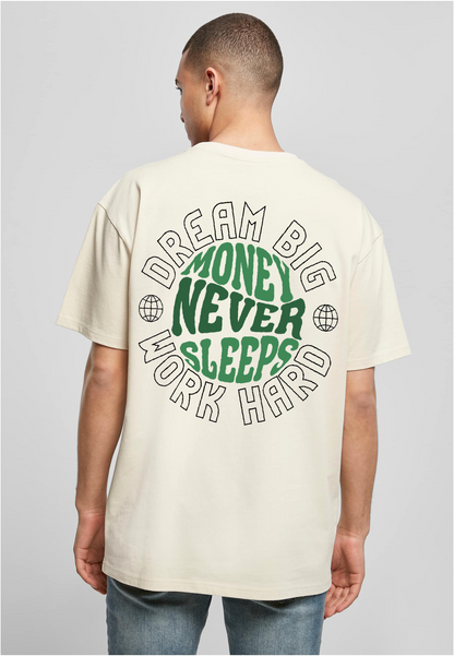 HEAVY OVERSIZED MONEY NEVER SLEEPS T-SHIRT